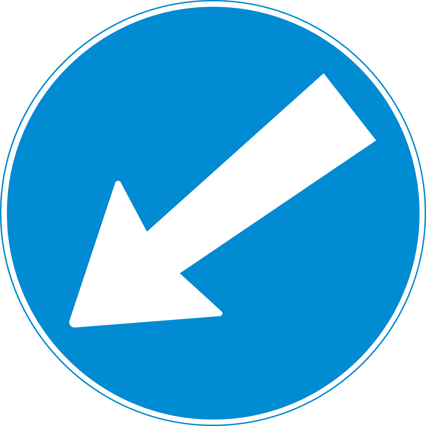 Vorschriftssignal2.35 Hindernis links umfahren 40cm HIP/R2