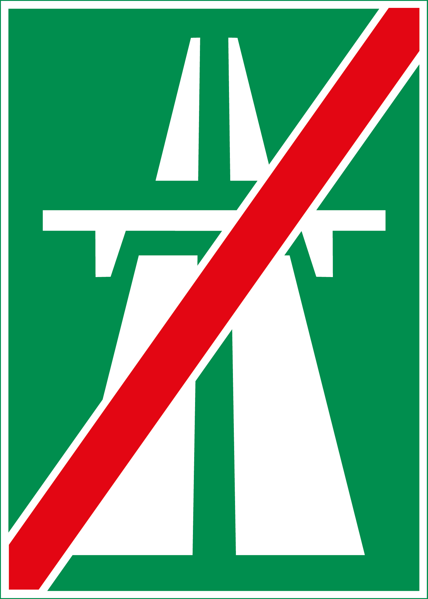Hinweissignal 4.02 Ende der Autobahn 50/70cm HIP/R2