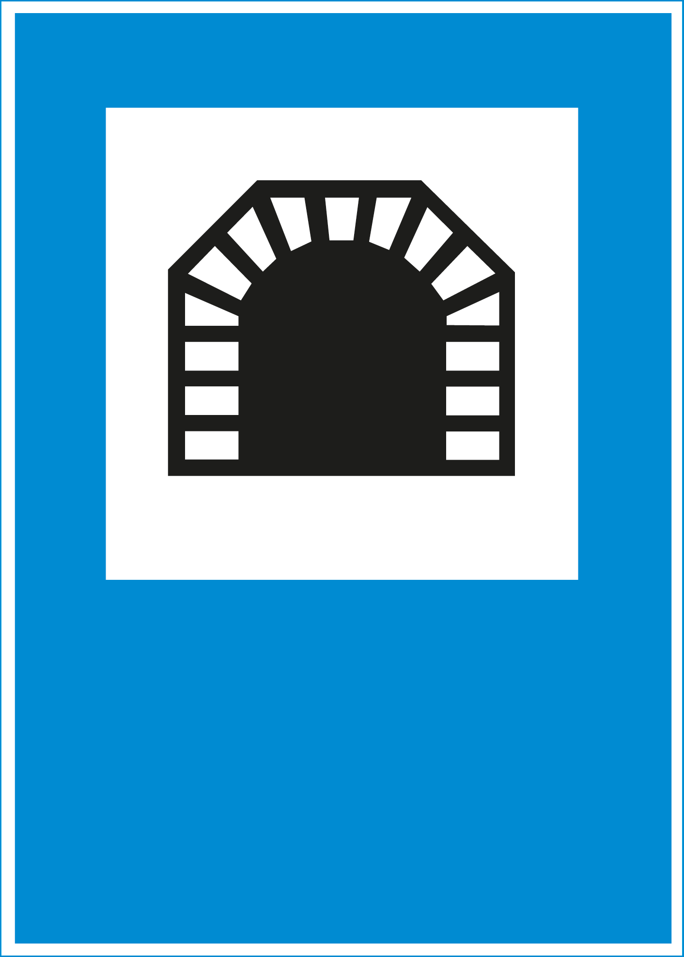 Hinweissignal 4.07 Tunnel 50/70cm HIP/R2