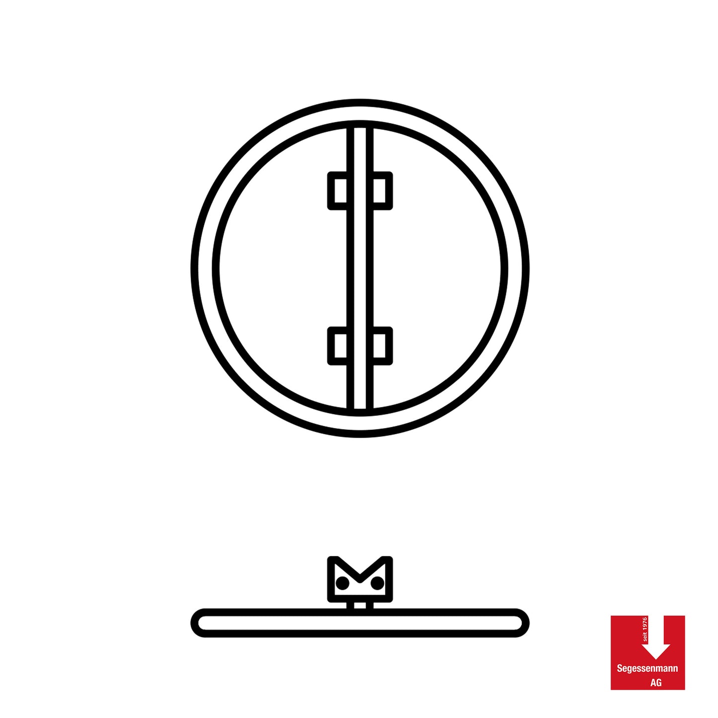 Signalträger für runde Signale / Rohrrahmen für Standrohr oder Kandelaber