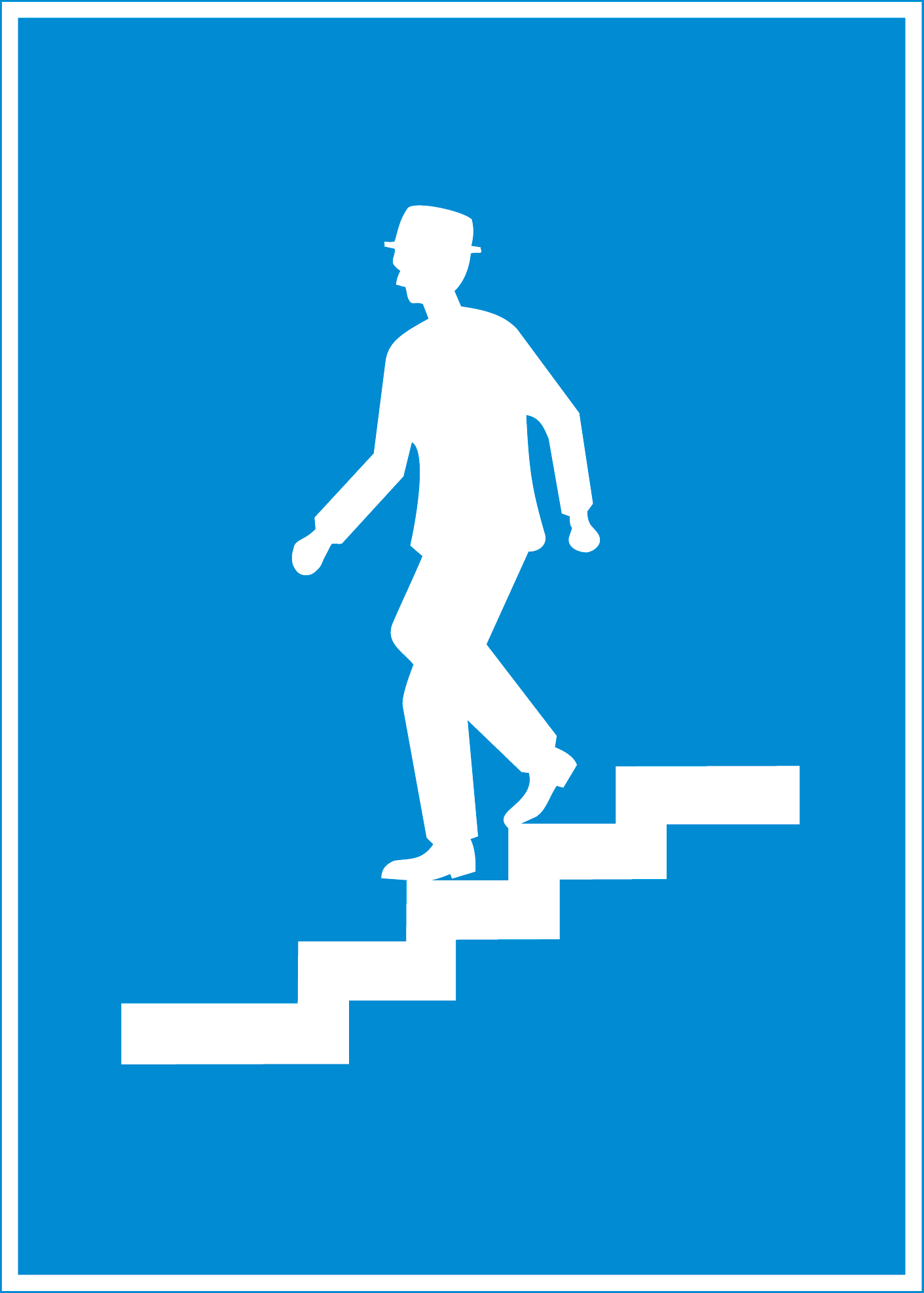 Hinweissignal 4.12 Fussgängerunterführung links laufend 50/70cm HIP/R2