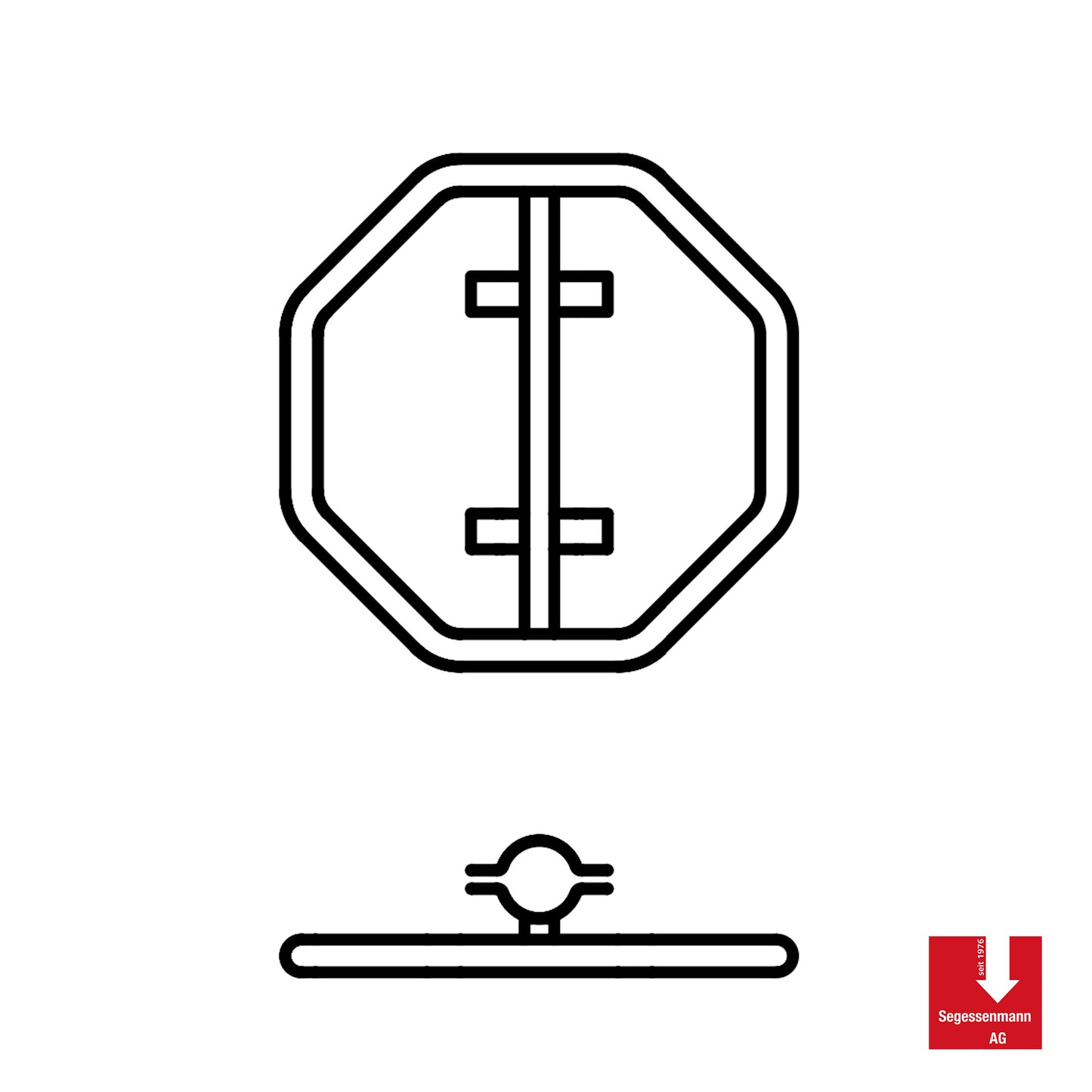 Signalträger für STOP Signale / Rohrrahmen für Standrohr oder Kandelaber