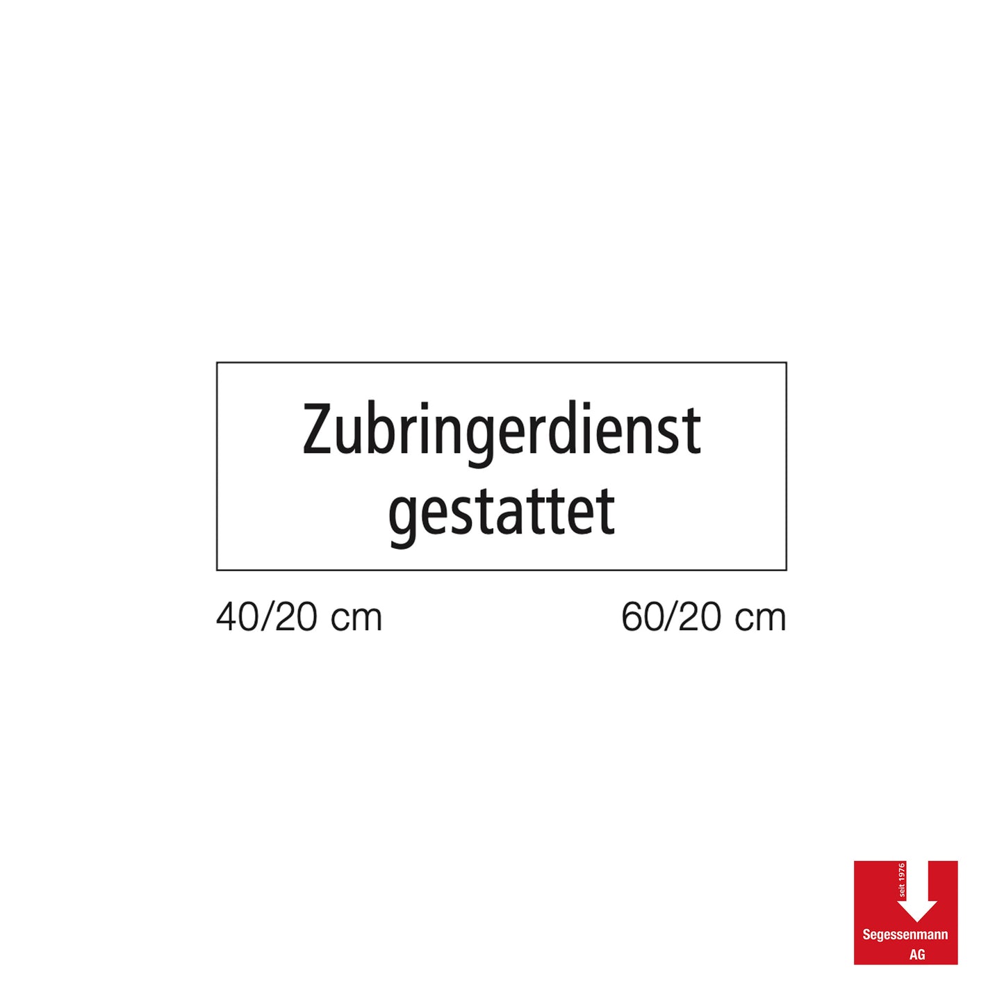 Zusatztafeln mit Standardtext