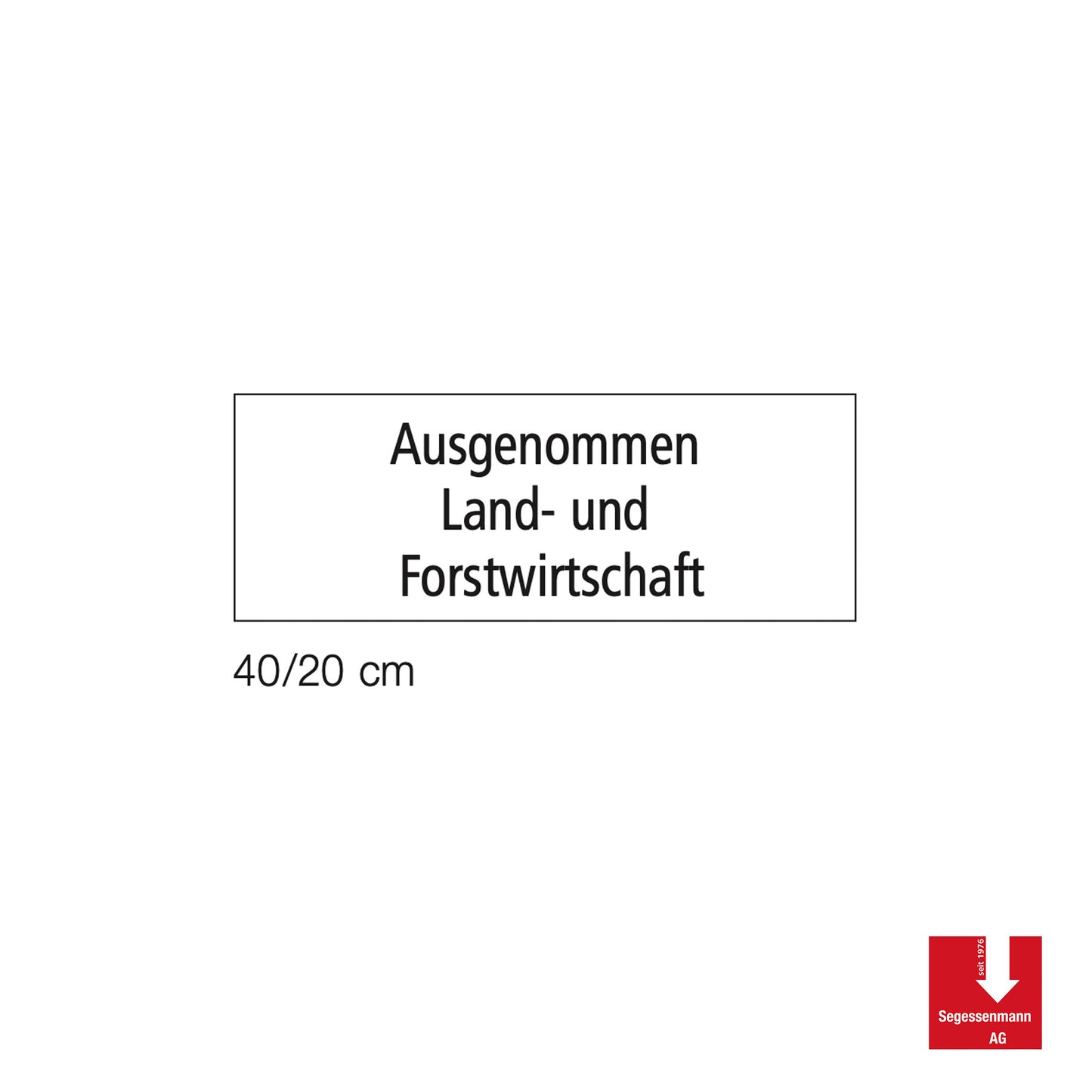 Zusatztafeln mit Standardtext