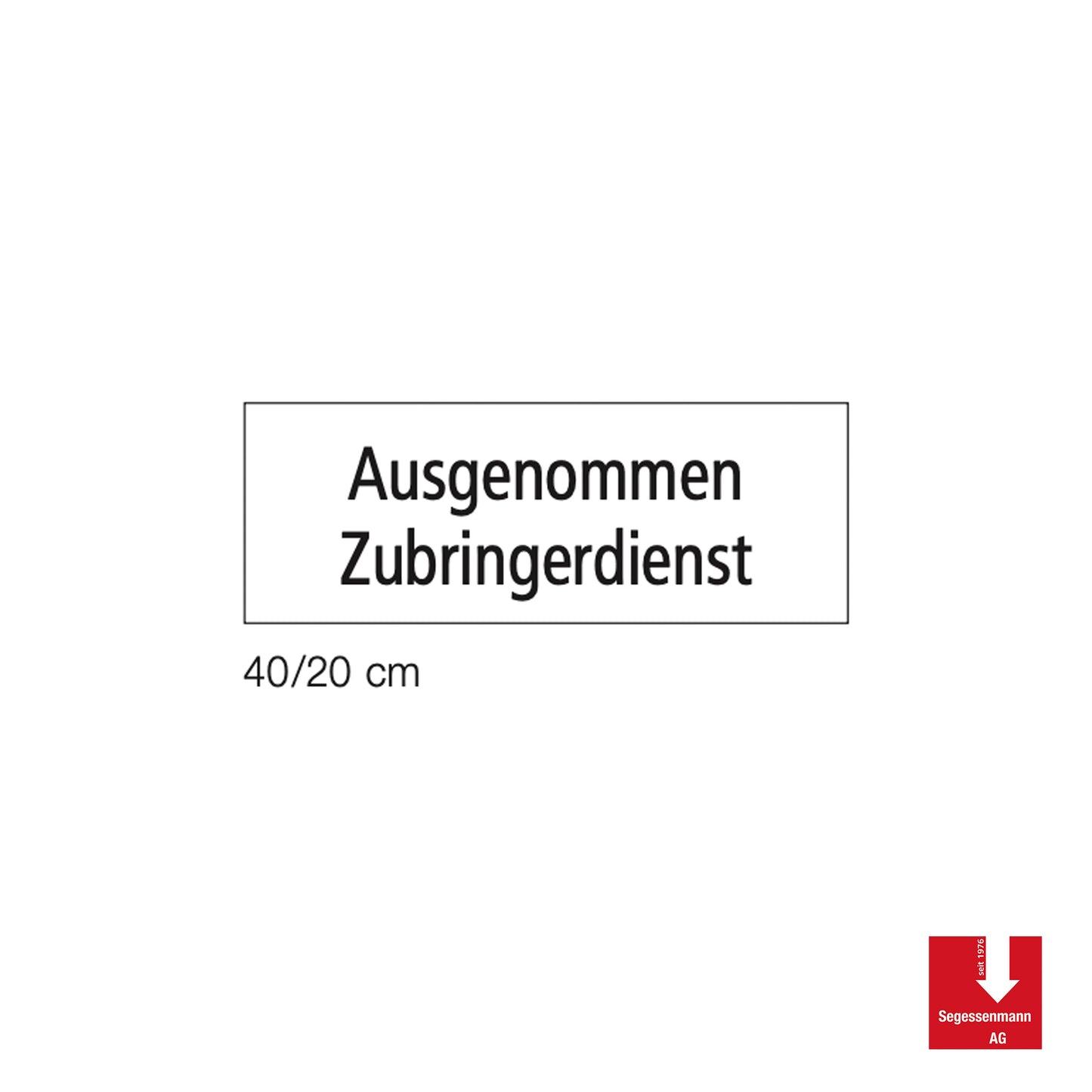 Zusatztafeln mit Standardtext